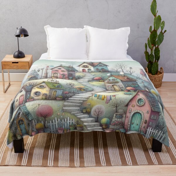 Item preview, Charming Village on a Tranquil Day designed and sold by Beyondnote-Art.
