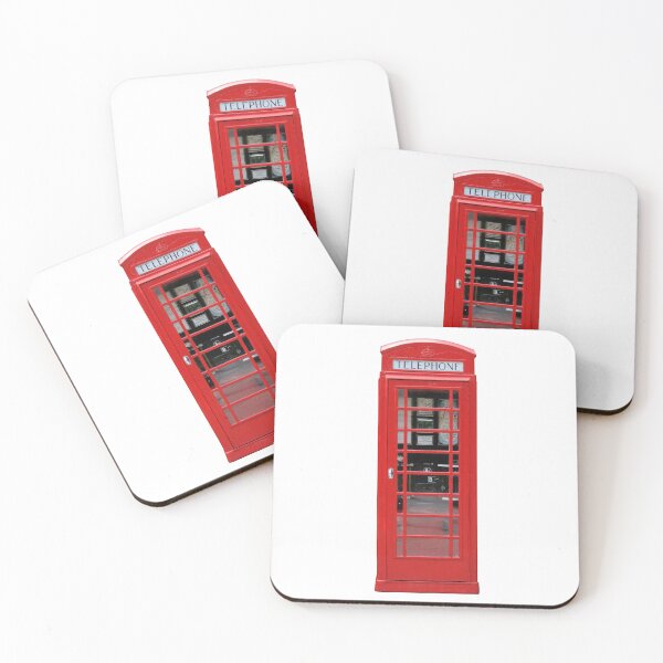 Item preview, Cutout photo of a red British phonebooth designed and sold by Foundry88.