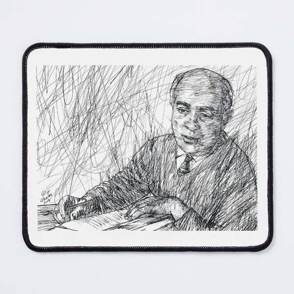 Item preview, THEODOR W. ADORNO ink portrait .2 designed and sold by lautir.
