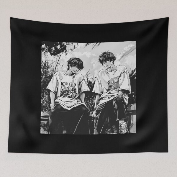 Item preview, Brothers Friendship Bromance Hand Drawn designed and sold by InkDreamMotion.