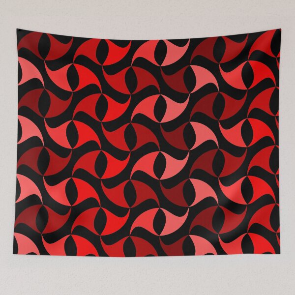 Aperçu de l'œuvre Motif abstrait de vagues rouges créée et vendue par artemiscape.