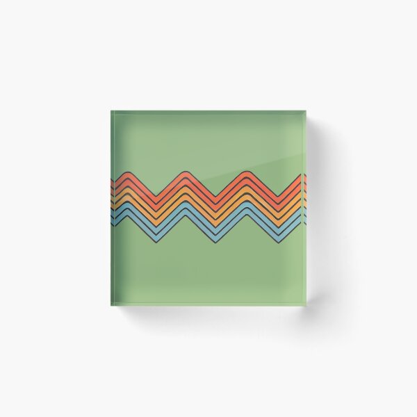 Item preview, Zigzag Chameleon Pattern (Colored - Sage Green Background) designed and sold by IskandarDesigns.