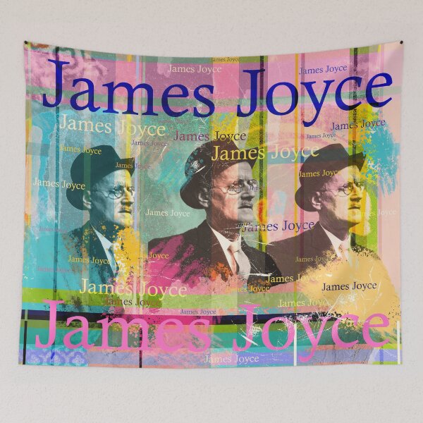 Item preview,  "Dubliner" and "Finnegans Wake" known. He is considered one of the most important representatives of literary modernism.
The design by Mallybeau Mauswohn shows an aesthetic collage with a portrait of the writer James Joyce. A wonderful work of art for a designed and sold by Mauswohn.