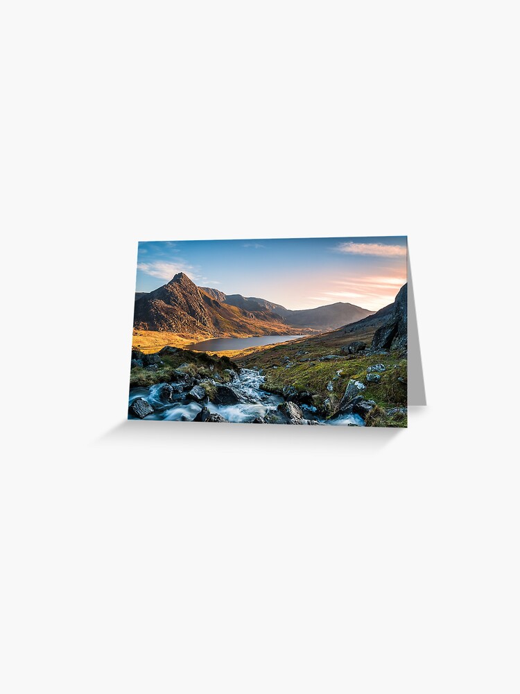 Thumbnail 1 of 2, Greeting Card, Snowdonia Mountains designed and sold by WheresWalley.