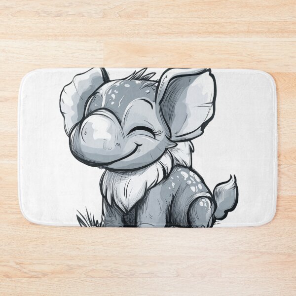 Item preview, Chibi Cute Hippo Hand Drawn designed and sold by InkDreamMotion.