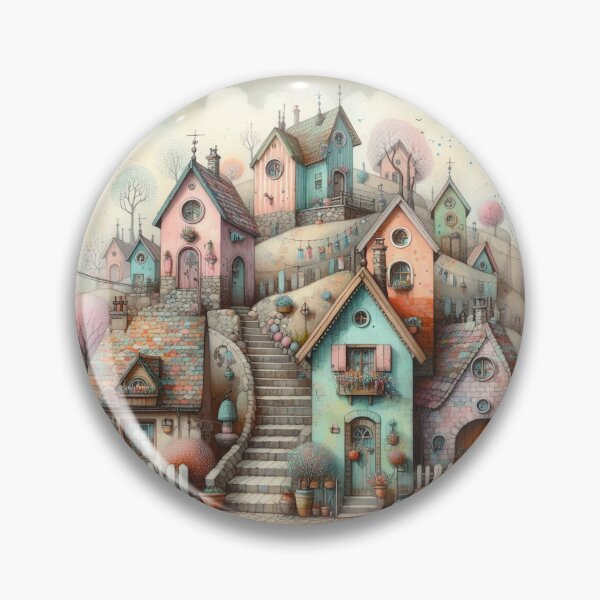 Item preview, Charming Village on a Tranquil Day designed and sold by Beyondnote-Art.