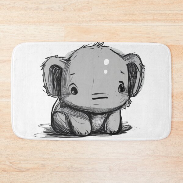 Item preview, Cute Chibi Elephant Hand Drawn designed and sold by InkDreamMotion.