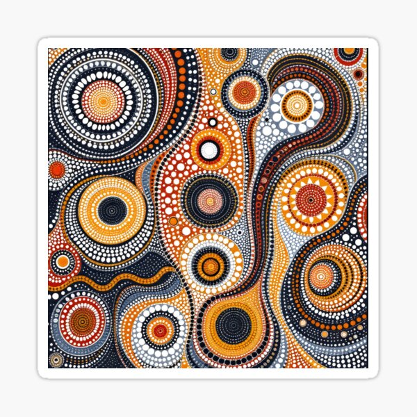 Item preview, Aboriginal Australian art. Indigenous dot painting. Australia. Noongar. Abstract pattern. designed and sold by DRIGLI.
