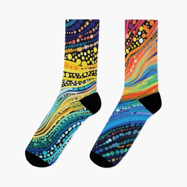 Item preview, Aboriginal Inspired Dot Art - Wavy Dot Paths designed and sold by GrinGalore.