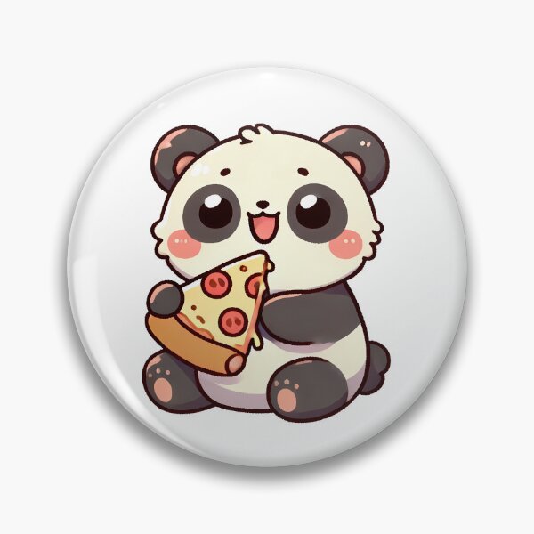 Item preview, Kawaii Panda Eating Pizza Slice designed and sold by KD Merch.