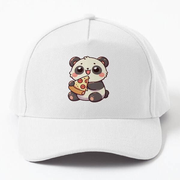 Vista previa del artículo con la obra «Panda kawaii comiendo una porción de pizza», diseñado y vendido por KD Merch.