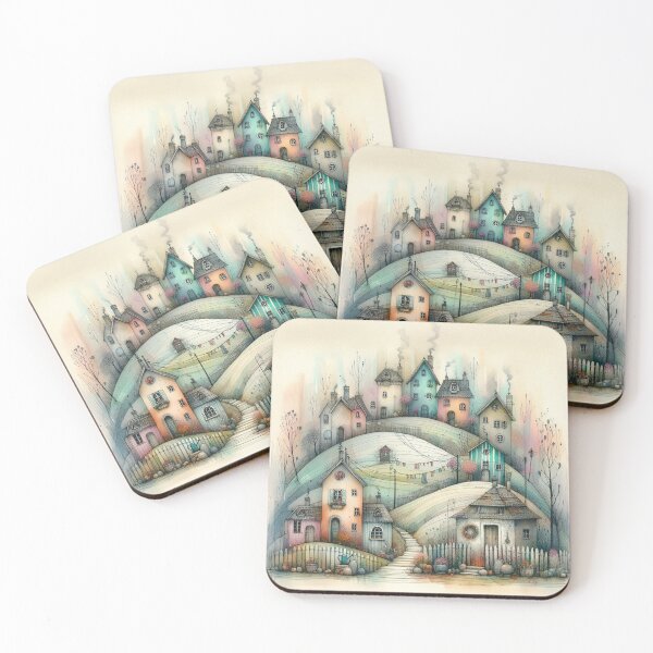 Item preview, Charming Village on a Tranquil Day designed and sold by Beyondnote-Art.