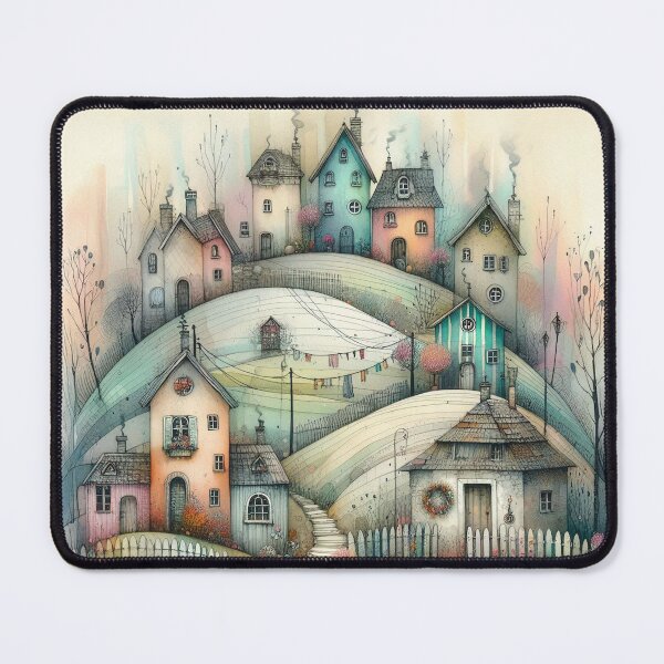 Item preview, Charming Village on a Tranquil Day designed and sold by Beyondnote-Art.