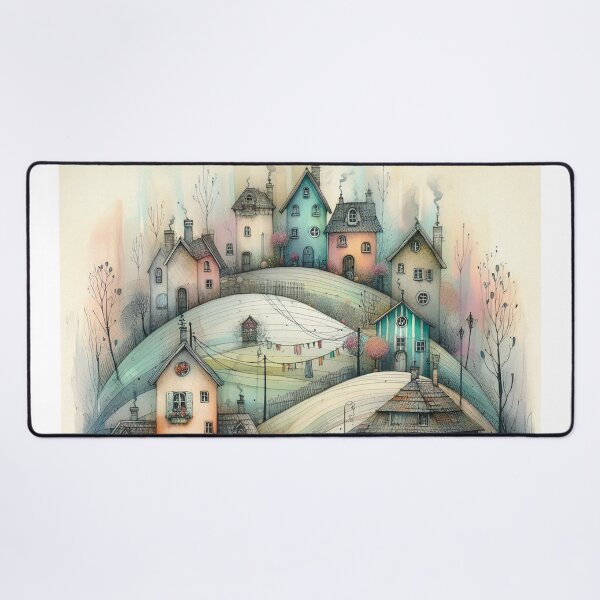 Item preview, Charming Village on a Tranquil Day designed and sold by Beyondnote-Art.