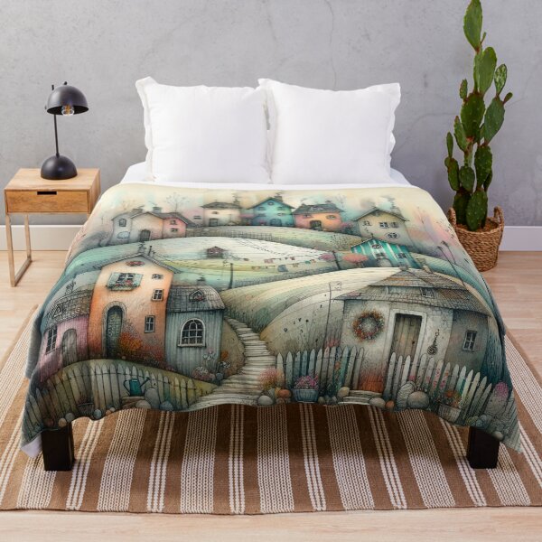Item preview, Charming Village on a Tranquil Day designed and sold by Beyondnote-Art.