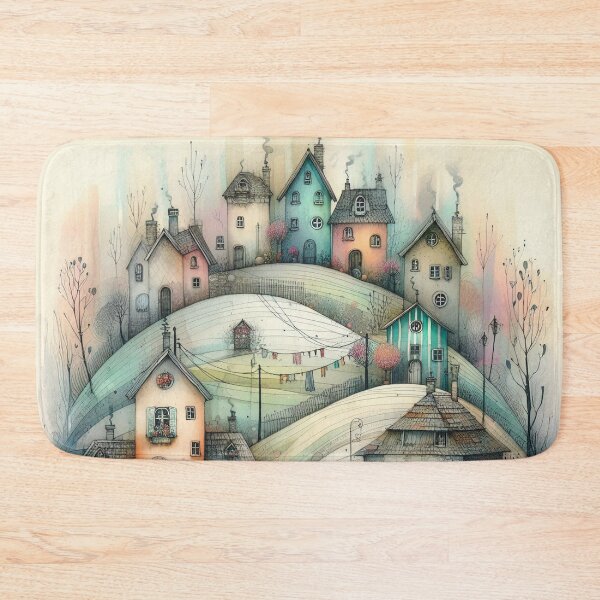 Item preview, Charming Village on a Tranquil Day designed and sold by Beyondnote-Art.