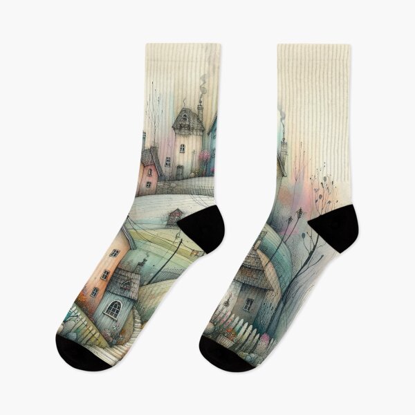 Item preview, Charming Village on a Tranquil Day designed and sold by Beyondnote-Art.