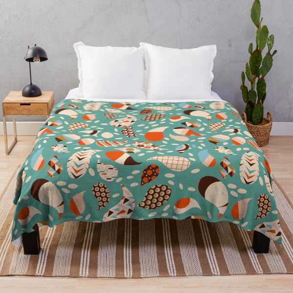 Item preview, Patchwork retro azul cachemir: moderno de mediados de siglo designed and sold by susycosta.