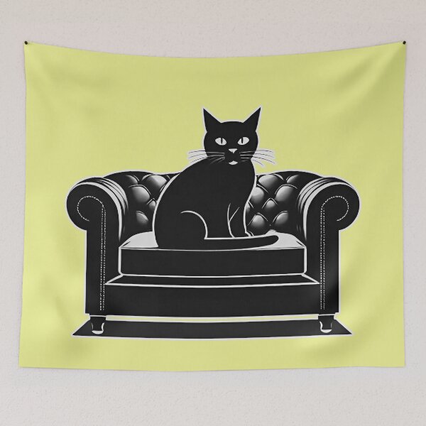 Item preview, Chesterfield Cat - Funny Couch Kitty (Art / Illustration) designed and sold by SlightlyUnreal.