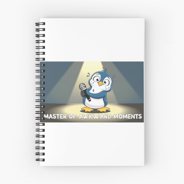 Item preview, Master of Awkward Moments – Penguin Humor on Stage designed and sold by StormArte.