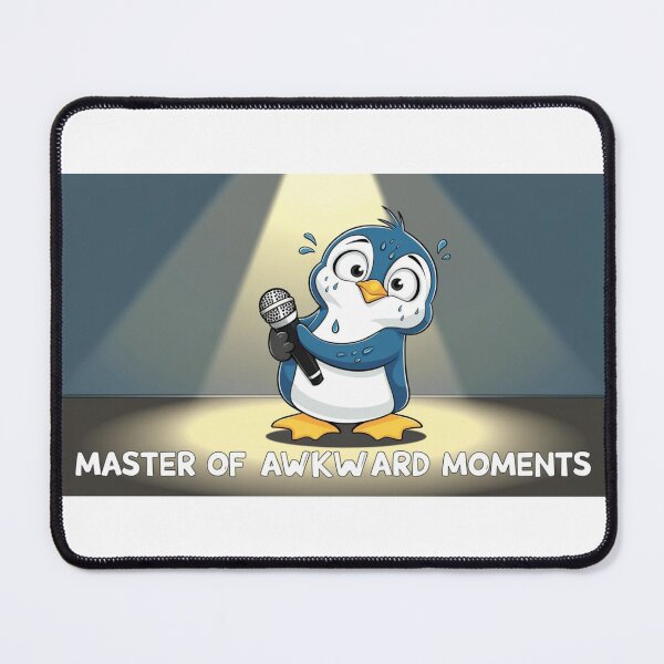 Item preview, Master of Awkward Moments – Penguin Humor on Stage designed and sold by StormArte.