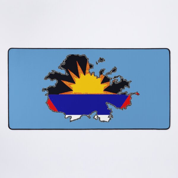 Item preview, Antigua Map with Antiguan Flag designed and sold by Havocgirl.