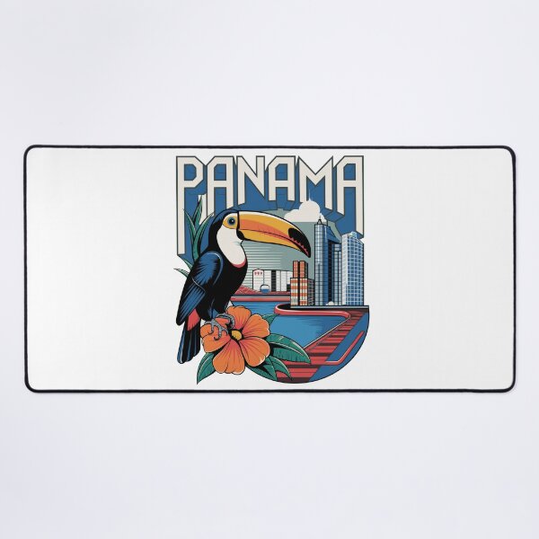 Item preview, Minimalist Vintage Panama Toucan Retro Design – Tropical Skyline Illustration designed and sold by pod24.