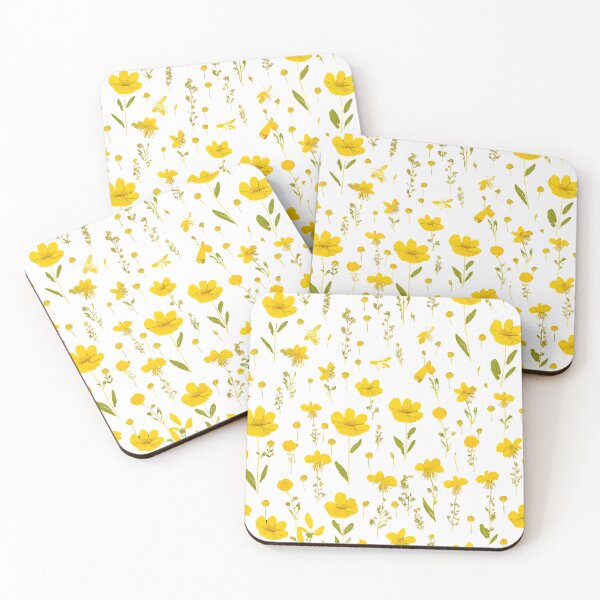 Item preview, Golden Bloom Pattern – Light Golden Flowers, funny, gifts, flowers,  designed and sold by Ewelina  Niemiec.