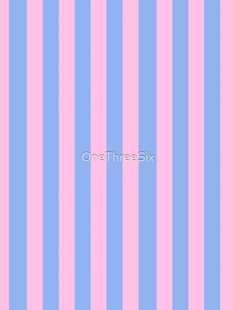 Pink and Cornflower Blue Stripes iPhone Case