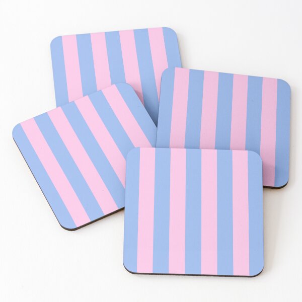 Item preview, Pink and Cornflower Blue Stripes designed and sold by OneThreeSix.