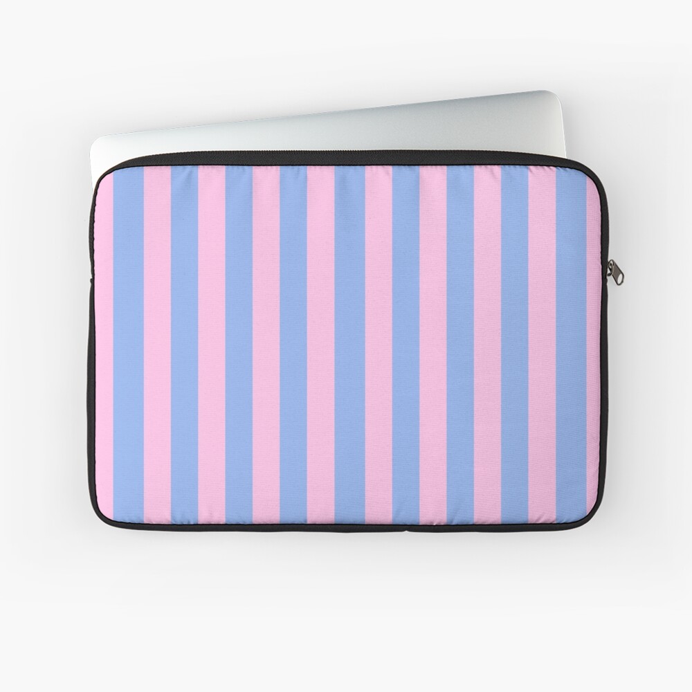 Pink and Cornflower Blue Stripes iPhone Case