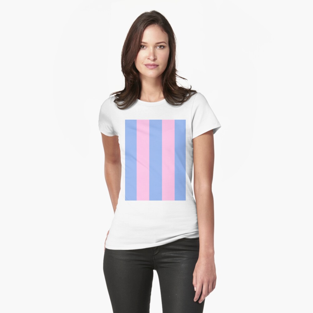 Pink and Cornflower Blue Stripes iPhone Case