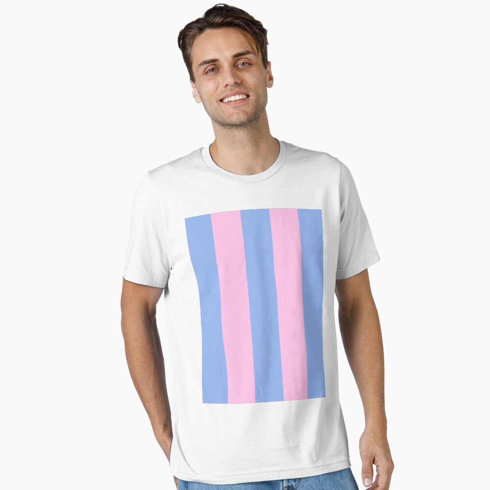 Pink and Cornflower Blue Stripes iPhone Case