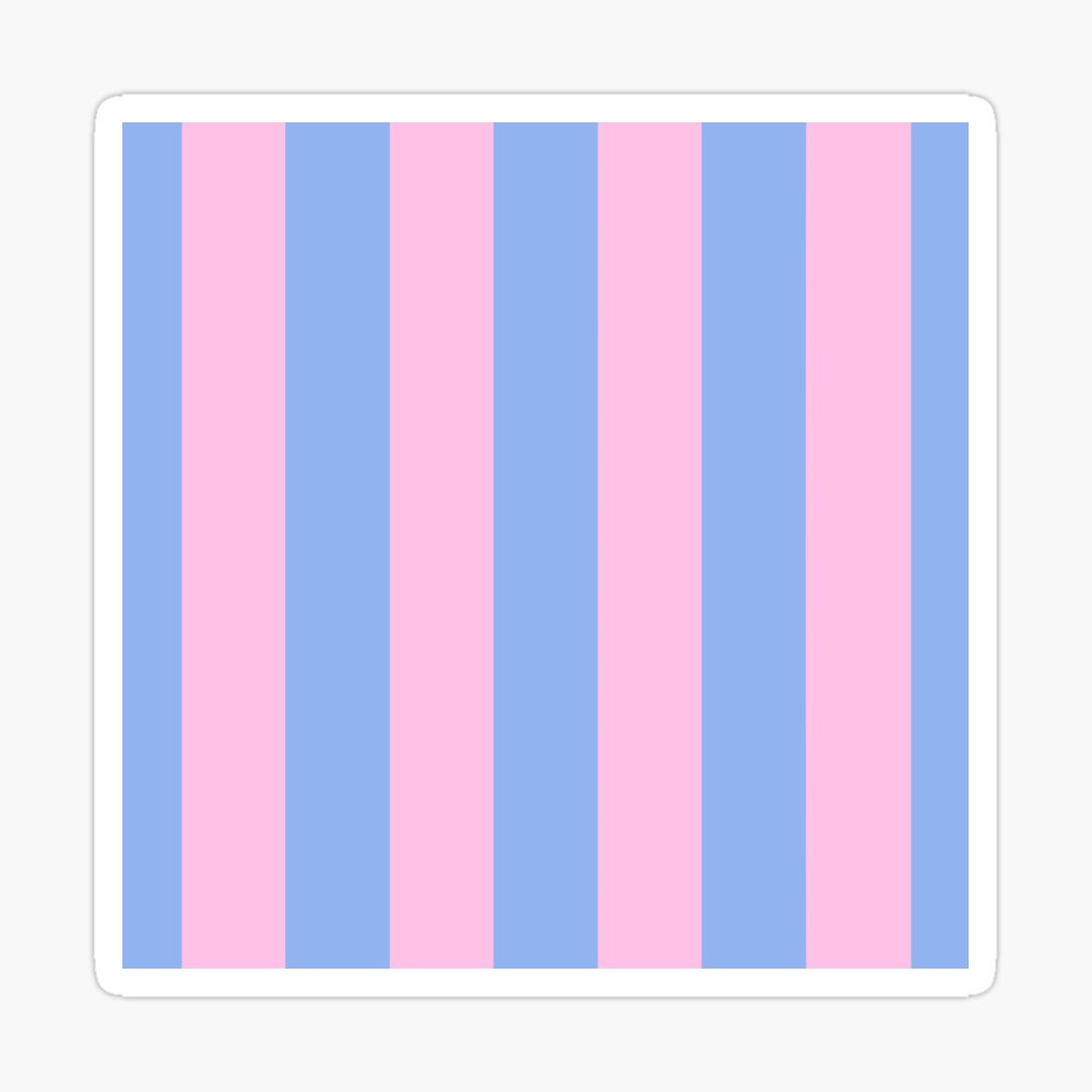 Pink and Cornflower Blue Stripes iPhone Case