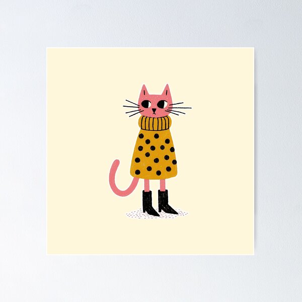 Item preview, Polka Dot Feline Fashion designed and sold by zzz888.