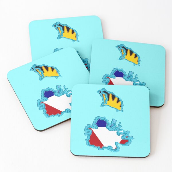 Item preview, Antigua and Barbuda Map with Flag designed and sold by Havocgirl.
