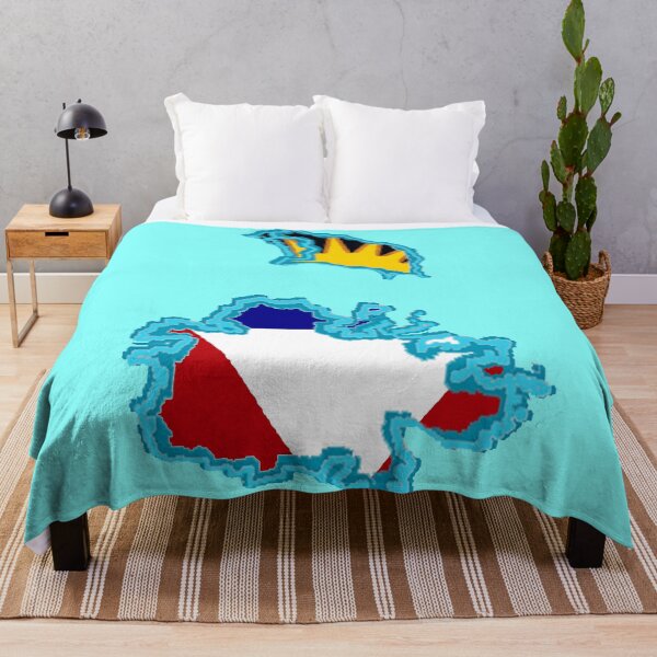 Item preview, Antigua and Barbuda Map with Flag designed and sold by Havocgirl.