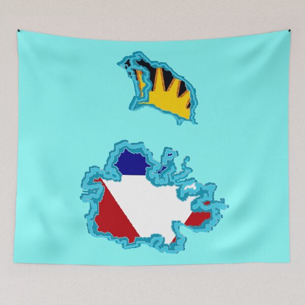 Item preview, Antigua and Barbuda Map with Flag designed and sold by Havocgirl.