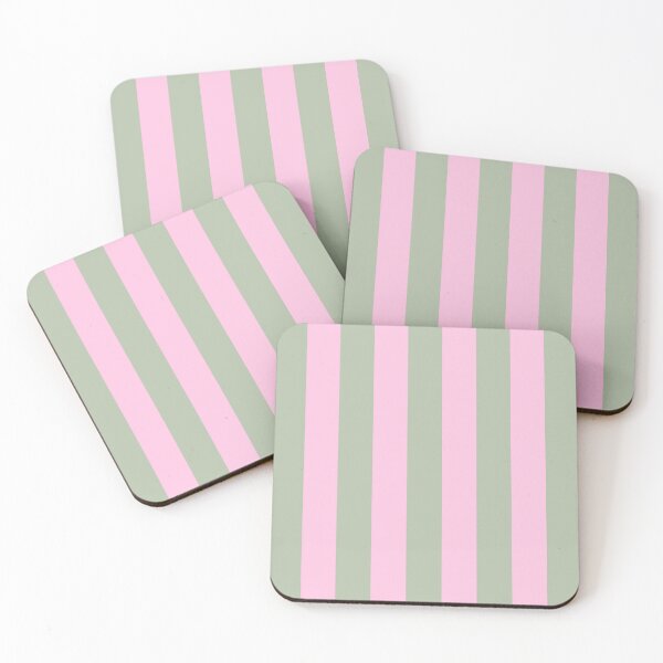 Item preview, Sage Green and Pink Stripes designed and sold by OneThreeSix.