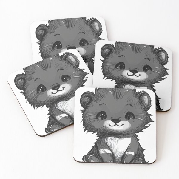 Item preview, Cute Chibi Bear Cub Ink Style designed and sold by InkDreamMotion.