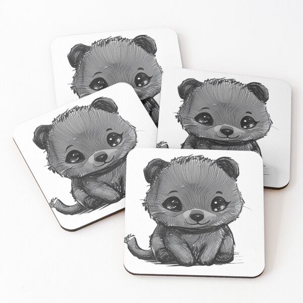 Artikelvorschau, Süßer Chibi Otter Tintenstil entworfen und verkauft von InkDreamMotion.