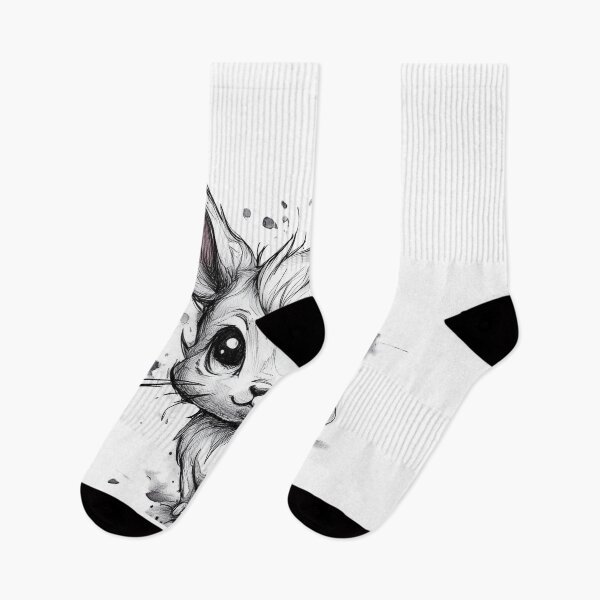Item preview, Cute White Bunny Ink Style designed and sold by InkDreamMotion.