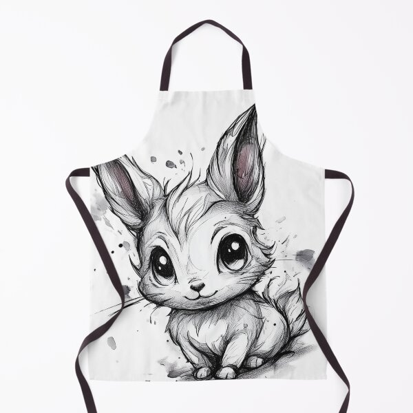 Item preview, Cute White Bunny Ink Style designed and sold by InkDreamMotion.