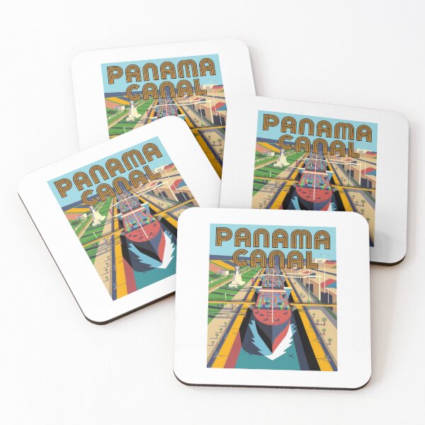 Item preview, Panama Canal Retro Vintage Travel Poster - Maritime Shipping Design Retro designed and sold by pod24.