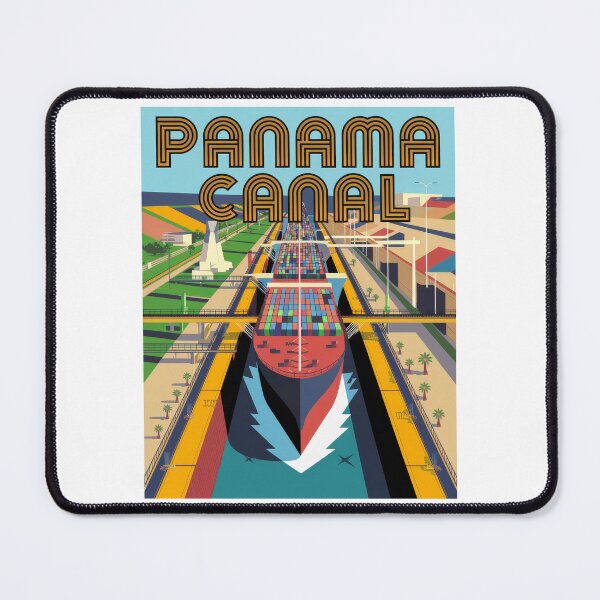 Item preview, Panama Canal Retro Vintage Travel Poster - Maritime Shipping Design Retro designed and sold by pod24.
