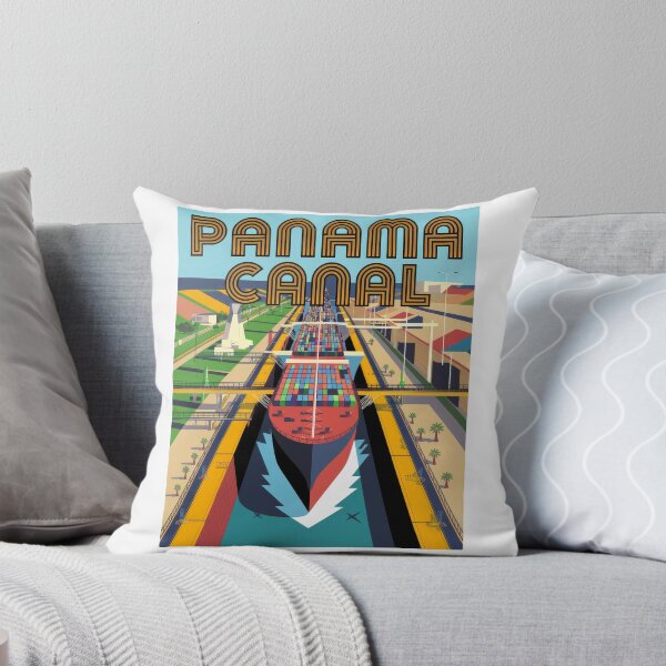 Item preview, Panama Canal Retro Vintage Travel Poster - Maritime Shipping Design Retro designed and sold by pod24.