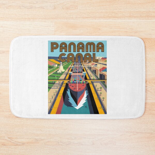 Item preview, Panama Canal Retro Vintage Travel Poster - Maritime Shipping Design Retro designed and sold by pod24.