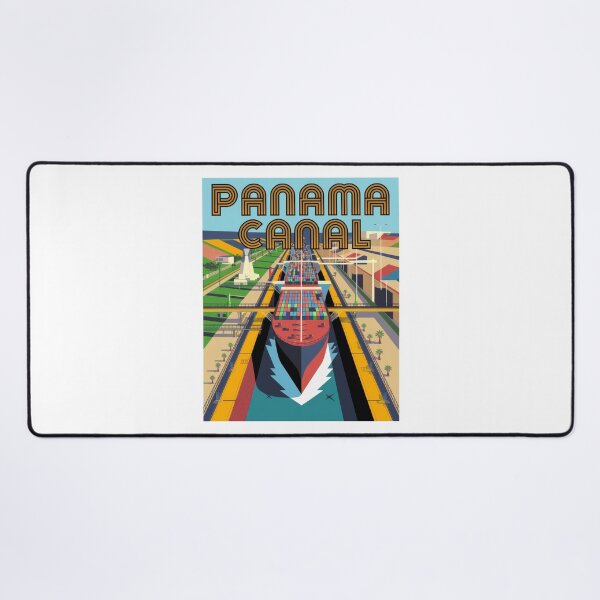 Item preview, Panama Canal Retro Vintage Travel Poster - Maritime Shipping Design Retro designed and sold by pod24.