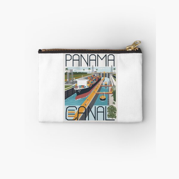 Item preview, Panama Canal Travel Poster Graphic – Modern Retro Vintage Shipping Print designed and sold by pod24.