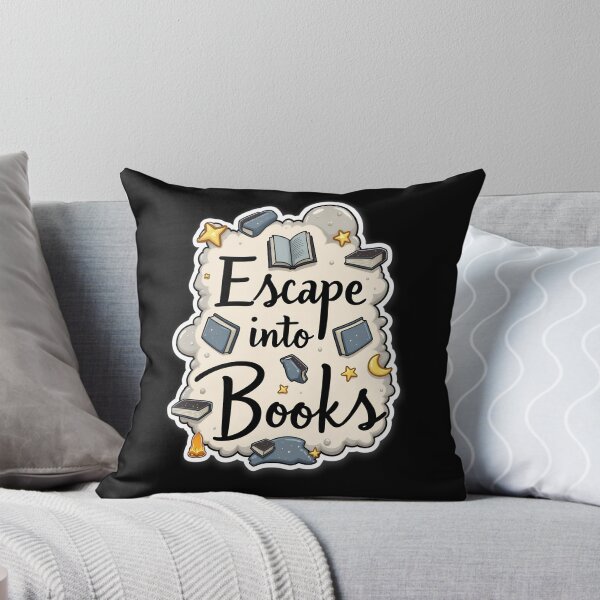 Item preview, Gift for BookTokers | Escape Into Books Sticker for Book Lovers and Readers designed and sold by Thread-Verse.